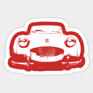 Triumph TR2 1950s British classic car monoblock white Sticker